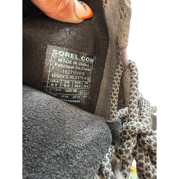 Sorel Cate the Great Boots Gray Wedge Suede Knee High Lace Up Casual Size 7 - Picture 12 of 13